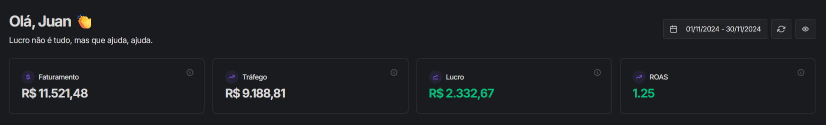 Resultado antes — cliente Juan