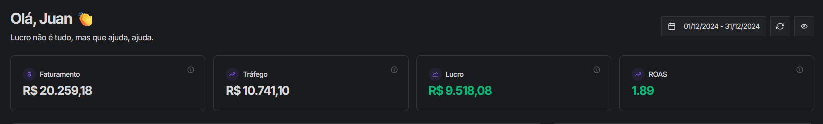 Resultado depois — cliente Juan